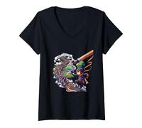 Women's Create Your Own Path Anime Manga Inspired Art V-Neck T-Shirt
