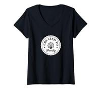 Womens Created to Worship Christian Music V-Neck T-Shirt