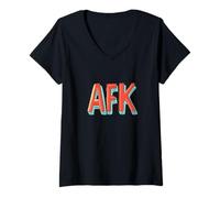 Womens Creative Away from Keyboard Speech for Gamers V-Neck T-Shirt