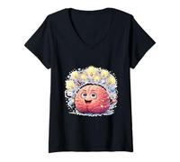 Women's Creative Brain Inspiration Funny Thinking V-Neck T-Shirt