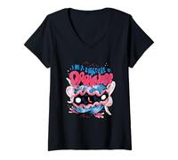Womens Creature of Darkness Spooky Ocean Clam V-Neck T-Shirt