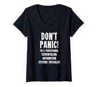 Womens Credentialing Information Systems Specialist V-Neck T-Shirt