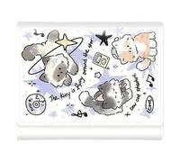 Women's Credit Card Holder, Card Cases for Women, Cute Ladies Wallet with Kitten Print, Tri-Fold Card Holder - Slim Women's PU Leather Wallet Card Holder for Cash and Teens, Musical Cat, see