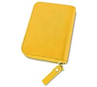 Womens Credit Card Holder, Small RFID Blocking Ladies Wallet with Stainless Steel Zipper Leather Accordion Pink Wallets Case for Women ID Compact Slim Blocked Zip Accordian Cards Coffee A3PBKB (7)