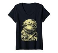 Womens Creepy Cute Axolotl Halloween Costume Spooky Mummy Animal V-Neck T-Shirt