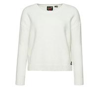 Women's crew-neck sweater Superdry Essential Blanc XL