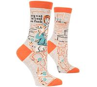 Women's Crew Socks - Blue Q - My Cat Is Cool as F*** SW465