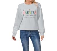 Women'S Crewneck Casual Sweatshirt Canned Food Festival Print Long Sleeve Comfortable Pullover Top For Daily Wear Print Sweatshirts Plus Size Sweatshirts (Grey, XL)