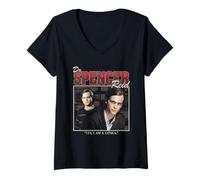 Womens Criminal Minds Dr. Spencer Reid 90's Throwback TV Show V-Neck T-Shirt