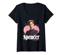 Womens Criminal Minds I Love Spencer Reid Hearts TV Show V-Neck T-Shirt