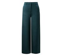 Women's Crinkled Satin Acetate Wide-Leg Trousers COMMA Bleu 40