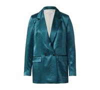 Women's Crinkled Satin Fitted Blazer COMMA Bleu 46