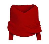 Women's Criss Cross Winter Sweaters 2024 Autumn Knit Pull Over Sweaters for Women Knitted Warm Sexy Fall Pullover Tops Jumper Baggy Chunky Loose Sweaters Pullover Womens Cute Beach Red