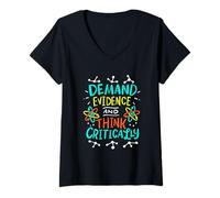 Women's Critical Thinking Evidence Security Forensics Criminology V-Neck T-Shirt