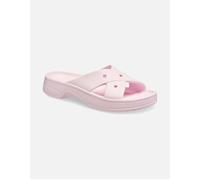 Crocs Classic Womens Cross Strap Slide Sandal, Pink Milk, 7 UK