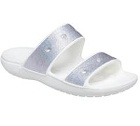 Womens Crocs Glitter Sandals Open Toe II 2 Strap Flip Flops Slides Summer Shoes