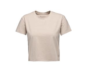 Women's crop T-shirt Black Diamond stripe Blanc L