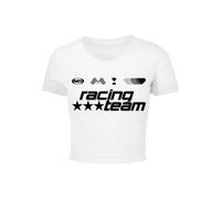 Women's crop T-shirt Miss Tee Number One Racing Team Blanc S