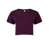 Womens Crop Top Ladies Short Sleeve Cropped T Shirt Lightweight Soft Summer Tees