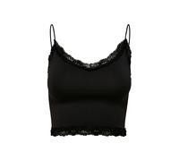 ONLY Women's Onlvicky Lace Seamless Cropped Top Noos Vest , Black,L-XL
