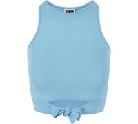 Women's crop top with knot Urban Classics Blue XS