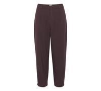 Womens cropped chino trousers KAFFE Merle Marron 38