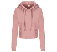 Women's Cropped Hoodie Ladies Fleece Crop Sweatshirt Top Relaxed Fit AWDis