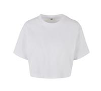 Women's cropped oversized T-shirt Build Your Brand Blanc L
