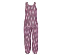 Women's cropped pajama pants and tank top Selmark Homewear P101 Violet L