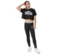 Women's cropped T-shirt Lonsdale Gutch Common Noir 2XL