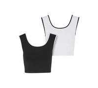 Women's cropped tank top Urban Classics Contrast Black S