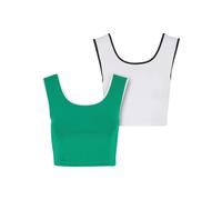 Women's cropped tank top Urban Classics Contrast Green 5XL