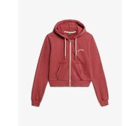 Superdry Essential Logo Cropped Full Zip Sweatshirt Red XL Woman