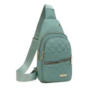 Women's Cross Body Bag,Quilted Waterproof Nylon Sling Bag with Multiple Pockets & Headphone Hole,Adjustable Strap Hands-Free Body Bags,Lightweight Crossbody Bag for Traveling Commuting Outdoor Sports
