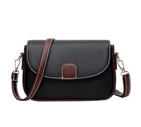 Women's Cross Body Bags Peshoriadm Shoulder Crossbody Bag Peshoriadm Tote Bag Built In Wallet Solid Square Fashionable Mini (Black, One Size)