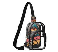 Womens Cross Body Bags Side Backpack for Man No Risk No Story Bear