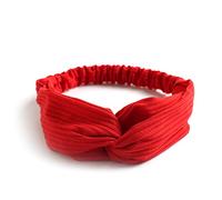 Women's Cross Headband, Boho Cross Knotted Hair Band, Elastic Hair Accessories, Hair Accessories, Fabric Headbands for Women, Sports Yoga, Red A
