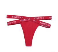 Women's Cross Letter Waistband High Slit Triangle Pants(Red M)