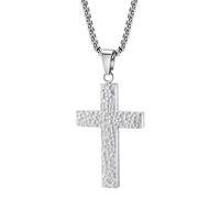 Women's Cross Necklace, Christian Necklace, 3D Printed Pendant with Secret Compartment Religious Jewellery for Women Daily, Se référer à la description, Titanium, Refer to description