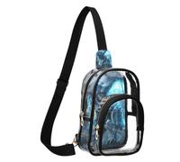 Womens Crossbody Bags Messenger Bag for Man Blue Flash Technology Dragon Warrior