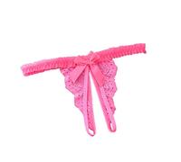 Womens Crotchless Panties Lace Soft Underwear Cutout Sexy Breathable Thongs Elastic Slutty Tummy Control Briefs Clear Jacquard G String Eversoft Tangas Cheeky Underpants Hot Pink