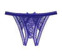 Women's Crotchless Sexy Underwear Lace Low Rise Soft Panties Butt Lifting Breathable Hipsters Thongs Funny Underpants Cute Tummy Control Stretch Cheeky Eversoft Comfor Blue