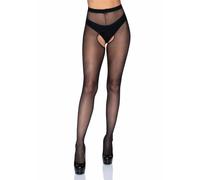 Leg Avenue Women's Crotchless Pantyhose 1905Q Plus Size Black