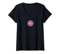 Women's Crown Chakra Symbol | Purple Mandala Design V-Neck T-Shirt