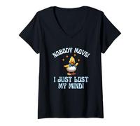 Womens Cruise Ducks Nobody Move I Just Lost My Mind Fun V-Neck T-Shirt