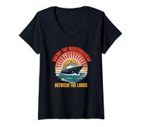 Womens Cruising The Mediterranean Vacation Cruise Ship Travel V-Neck T-Shirt