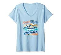 Women's Cruising Together Alaska 2026 Matching Group Souvenir V-Neck T-Shirt