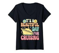 Womens Crusie Vacation Womans Cruising V-Neck T-Shirt