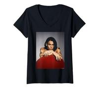 Womens Cry-Baby Actor Johnny Depp By Michael Grecco V-Neck T-Shirt
