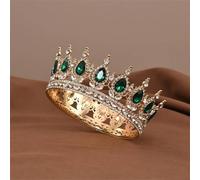 Women's Crystal Crown - Full Round Princess Tiara, Wedding Queen Pageant Headpiece, Bridal Hair Accessory